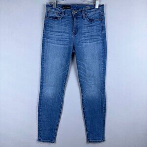 J. Crew High Rise Skinny Jeans Womens Size 30 Medium Wash Five Pockets Blue